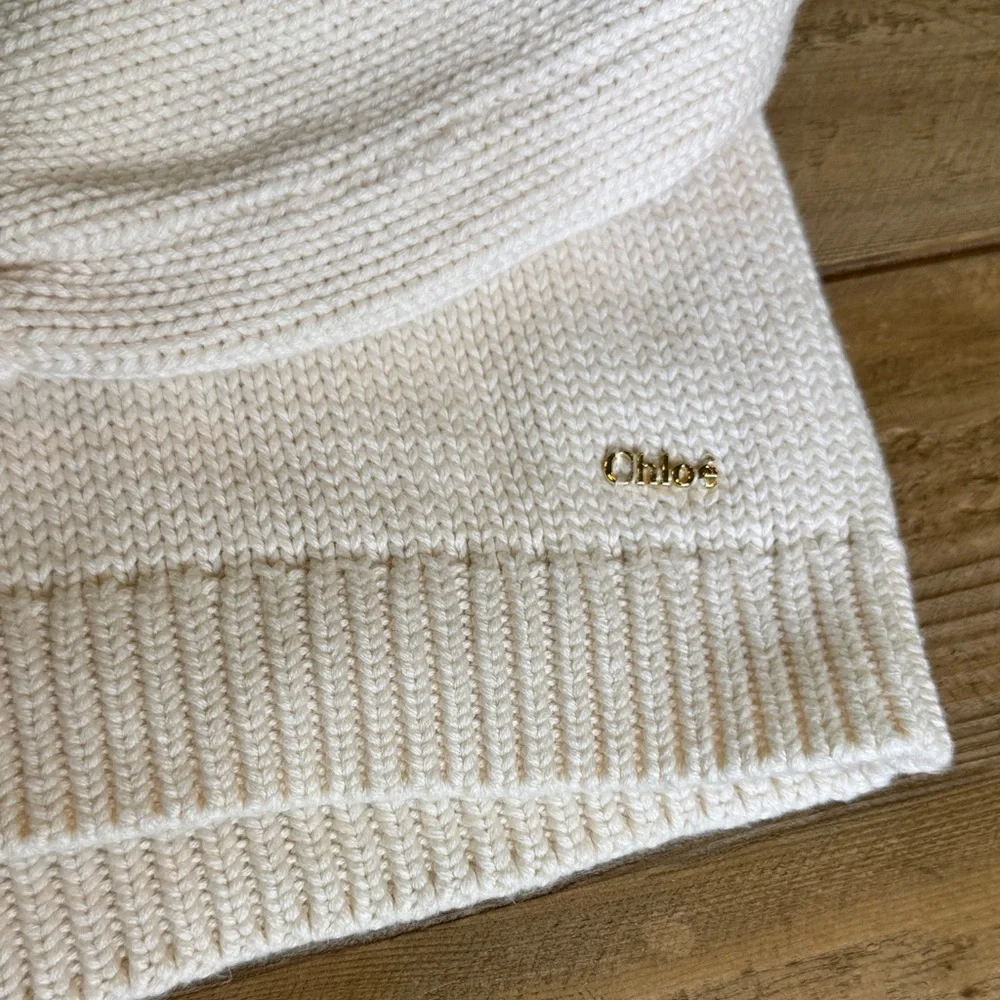 Chloe Ivory Knit Turtleneck Sweater